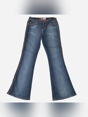 Vintage Lazer Flair Jeans Chevron Stiching